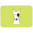 thumbnail image 1 of Checkerboard Lime Green Bull Terrier Mouse Pad, Hot Pad Or Trivet, 7.75 x 9.25 In., 1 of 1
