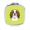 thumbnail image 1 of Checkerboard Lime Green Cavalier Spaniel Compact Mirror, 2.75 x 3 x .3 In., 1 of 1
