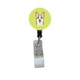 thumbnail image 1 of Checkerboard Lime Green Corgi Retractable Badge Reel, 1 of 1