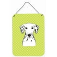 thumbnail image 1 of Checkerboard Lime Green Dalmatian Wall and Door Hanging Prints, 1 of 1