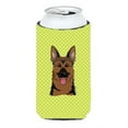 thumbnail image 1 of Checkerboard Lime Green German Shepherd Tall Boy Beverage Insulator Hugger BB1273TBC, 1 of 1