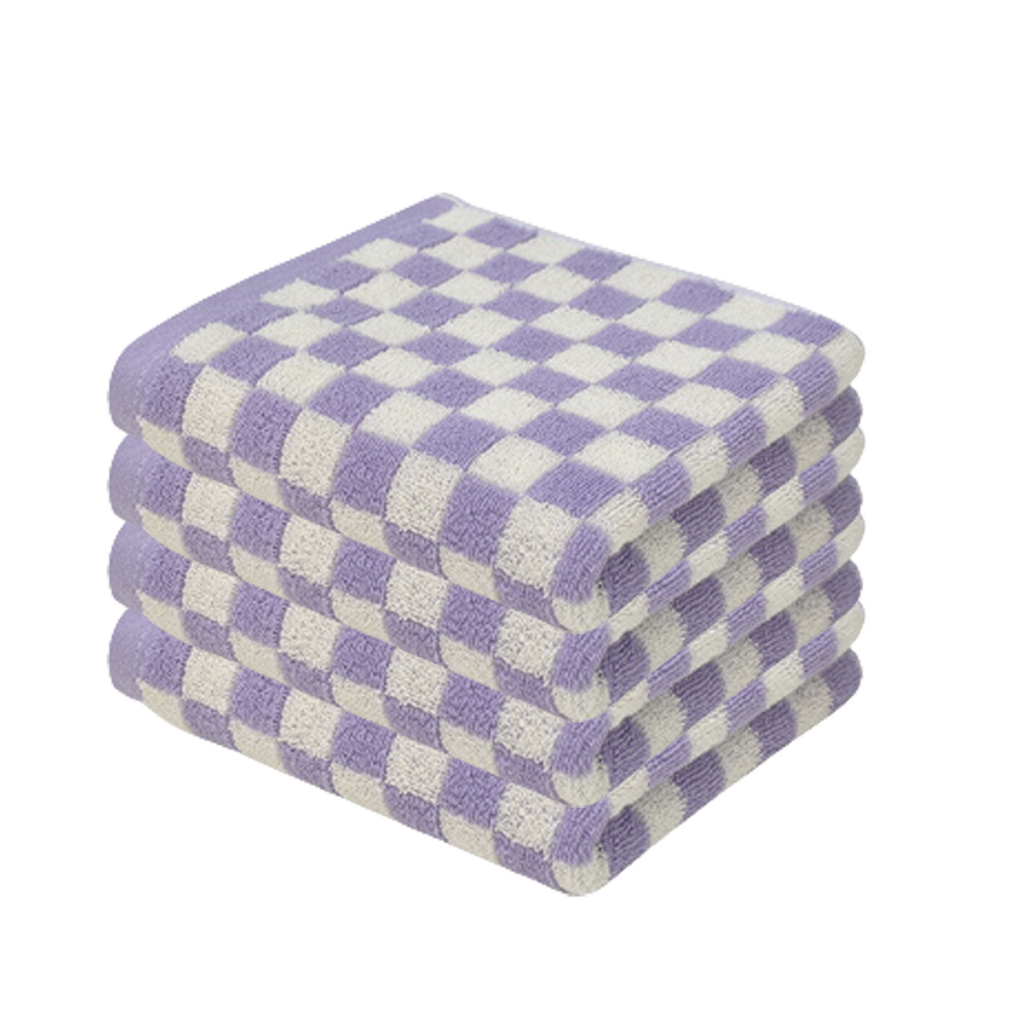 Checkerboard LongStaple Cotton Towels Soft Absorbent Face Towel Bath