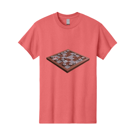 Checkerboard Mens Graphic Tee, 100% Cotton, Casual Summer Wear BAA282