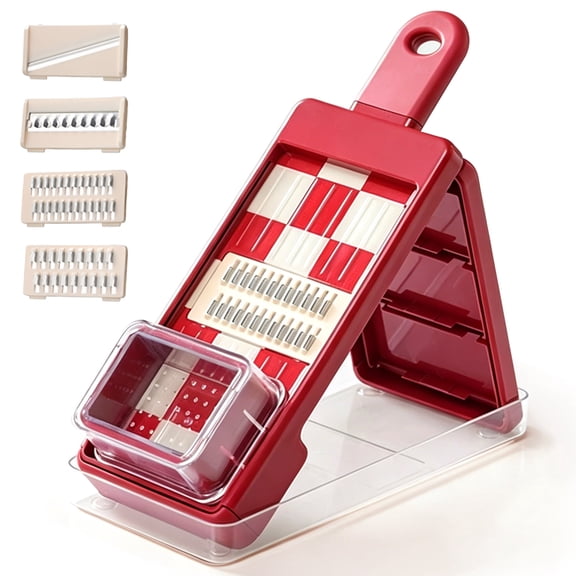 Checkerboard Multi-functional Vegetable Grater, Safe Handheld Slicer Shredder for Kitchen