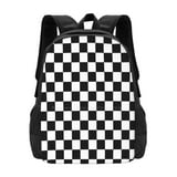 Checkerboard Pattern ( Black / White ) 3D Print Design Backpack Student ...