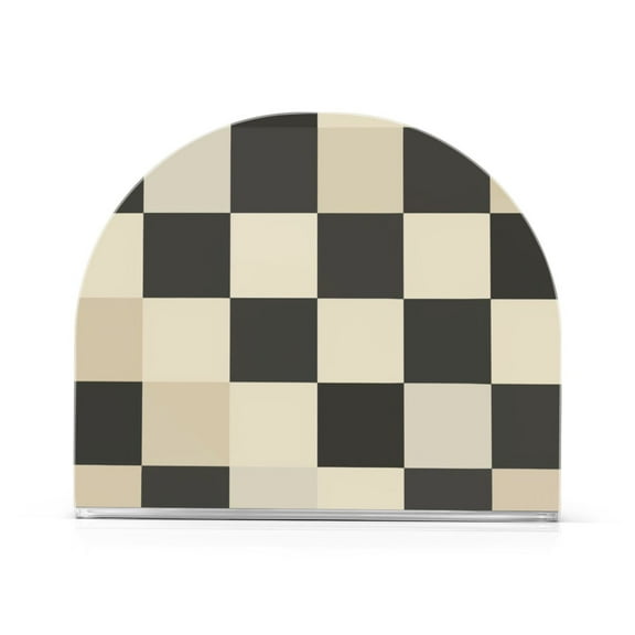 Checkerboard Pattern Napkin Holder for Table Clear Napkin Stand Paper Holder Acrylic Organizer Dispenser Napkins for Dinner Kitchen Restaurant Room