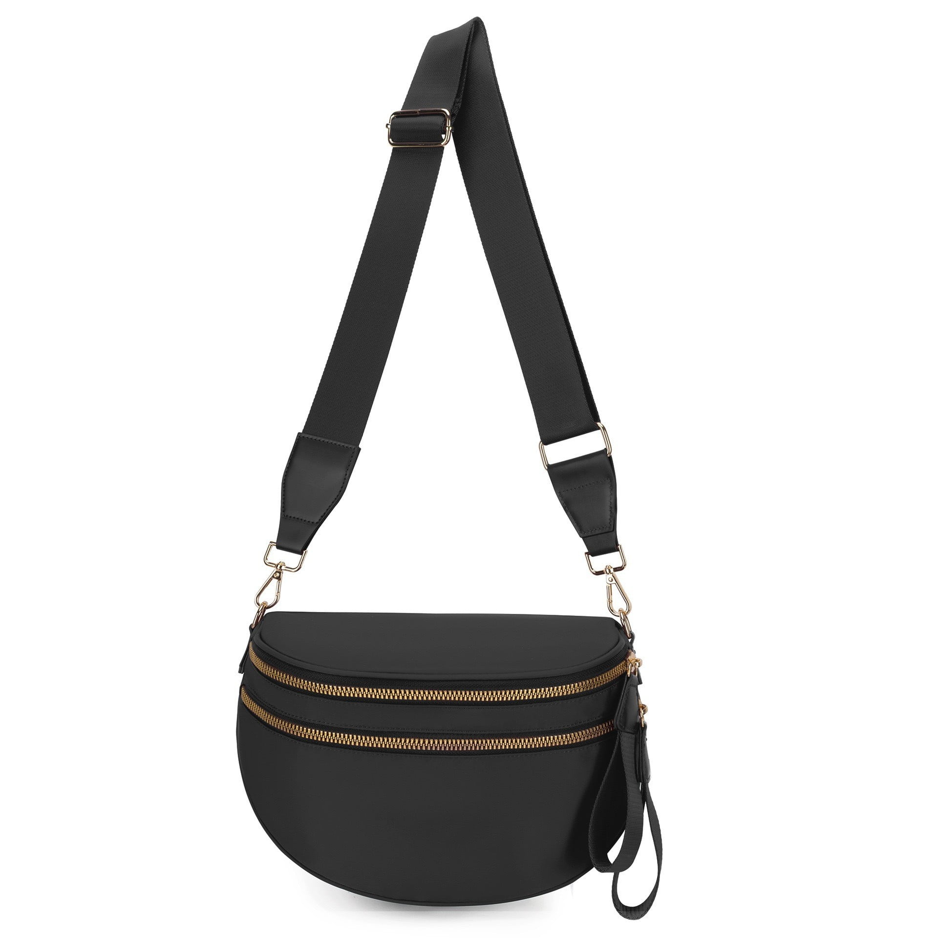 Checkerboard Pattern Nylon Belt Bag for Women - Convertible Crossbody or Waist Pack
