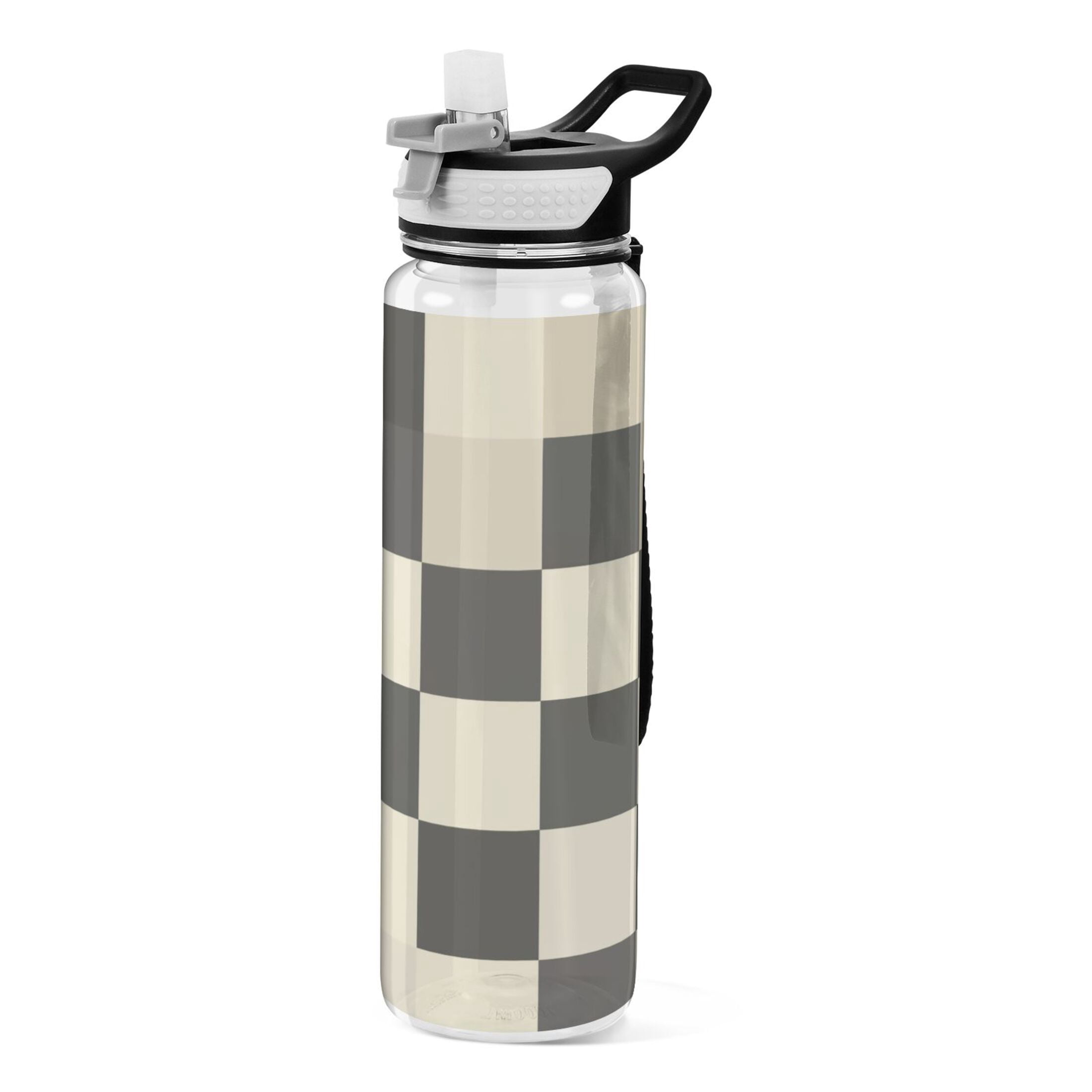 Checkerboard Pattern Sports Water Bottle Portable Travel Mug 32oz BPA ...