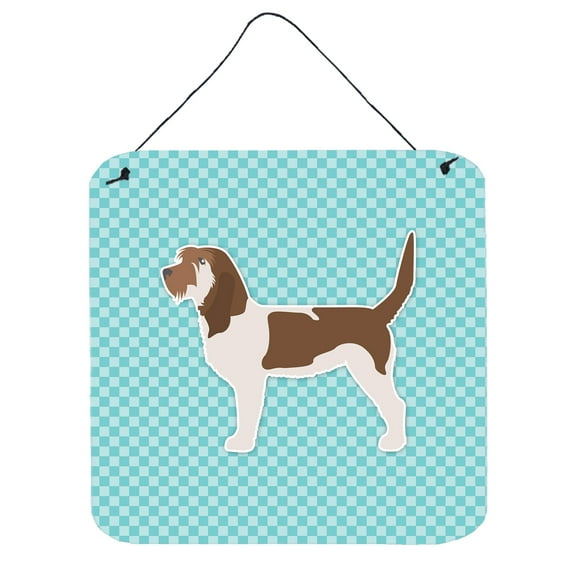 Carolines Treasures BB3690DS66 Grand Basset Griffon Vendeen Checkerboard Blue Wall or Door Hanging Prints