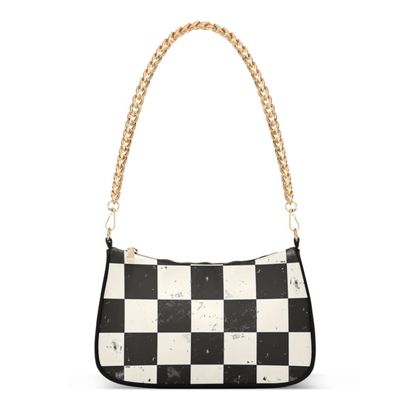 Checkerboard Pattern Women Handbags Shoulder Bag Cross Body Bag with Crossbody Strap Hobo Bags Chain Strap