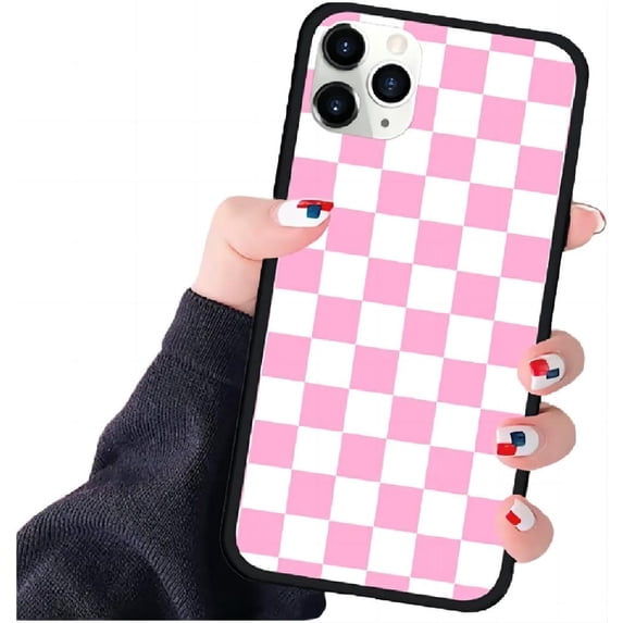 Checkerboard Phone Case Compatible with iPhone Grid Lattice Plaid Tartan Damier Chessboard Checker Flag Cover (iPhone XR, 4)