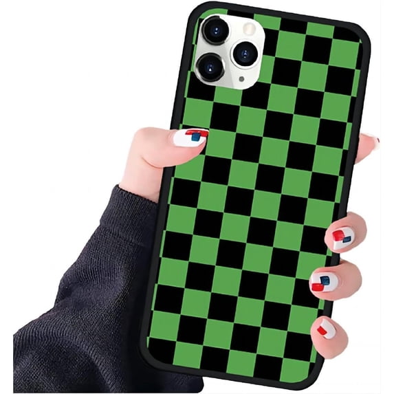Checkerboard Phone Case Compatible with iPhone Grid Lattice Plaid Tartan Damier Chessboard Checker Flag Cover (iPhone Xs/X, 2)