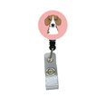 thumbnail image 1 of Checkerboard Pink Beagle Retractable Badge Reel, 1 of 1