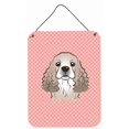 thumbnail image 1 of Checkerboard Pink Cocker Spaniel Wall and Door Hanging Prints, 1 of 1