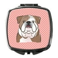 thumbnail image 1 of Checkerboard Pink English Bulldog  Compact Mirror BB1219SCM, 1 of 4