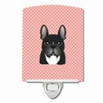 thumbnail image 1 of Checkerboard Pink French Bulldog Ceramic Night Light, 1 of 1