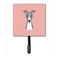thumbnail image 1 of Checkerboard Pink Italian Greyhound Leash Or Key Holder, 4.25 W x 7 H In., 1 of 1