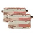 thumbnail image 1 of Checkerboard Plaids Coconut Trees Retro Square Storage Bins with Handles Collapsible Containing Box 2 Packs, 1 of 9
