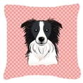 thumbnail image 1 of Checkerboard Print With Dog Fabric Decorative Pillow, 1 of 1