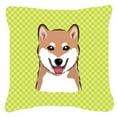 thumbnail image 1 of Checkerboard Print With Dog Fabric Decorative Pillow, 1 of 3