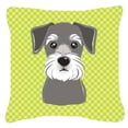thumbnail image 1 of Checkerboard Print With Dog Fabric Decorative Pillow, 1 of 3