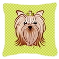thumbnail image 1 of Checkerboard Print With Dog Fabric Decorative Pillow, 1 of 3