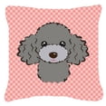 thumbnail image 1 of Checkerboard Print With Dog Fabric Decorative Pillow, 1 of 3