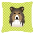 thumbnail image 1 of Checkerboard Print With Dog Fabric Decorative Pillow, 1 of 3