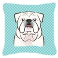 thumbnail image 1 of Checkerboard Print With Dog Fabric Decorative Pillow, 1 of 3
