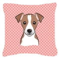 thumbnail image 1 of Checkerboard Print With Dog Fabric Decorative Pillow, 1 of 3