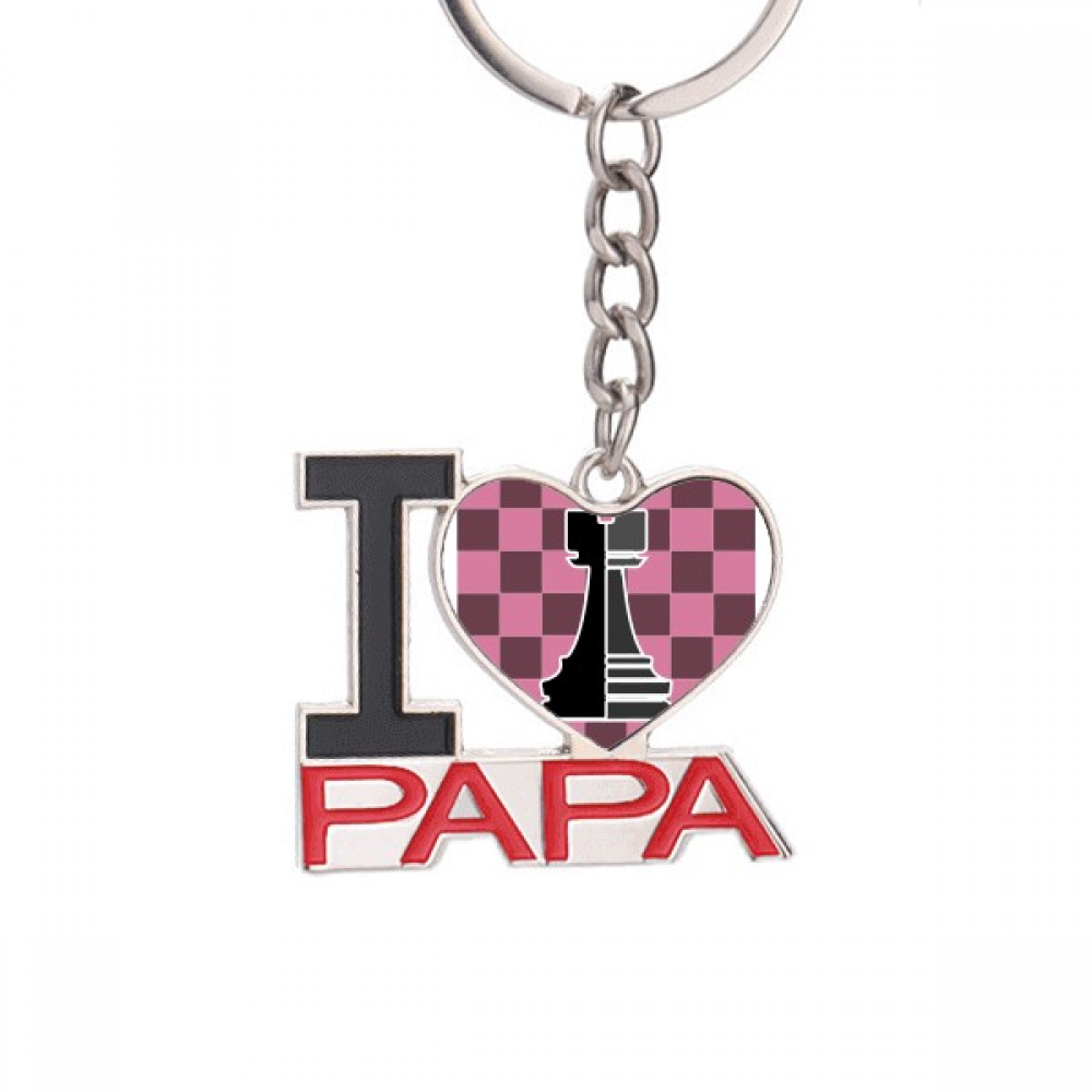 Key Ring Rook Checkerboard Rook Black Word Chess Keychain Metal Keyring Holder Love ...