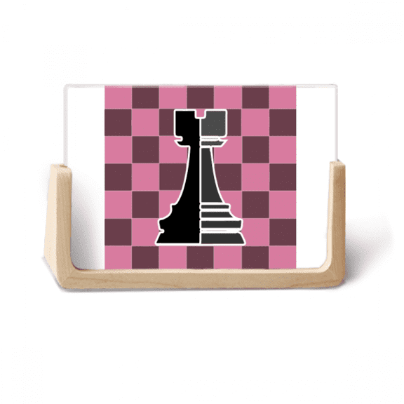 Checkerboard Rook Black Word Chess Photo Wooden Photo Frame Tabletop Display