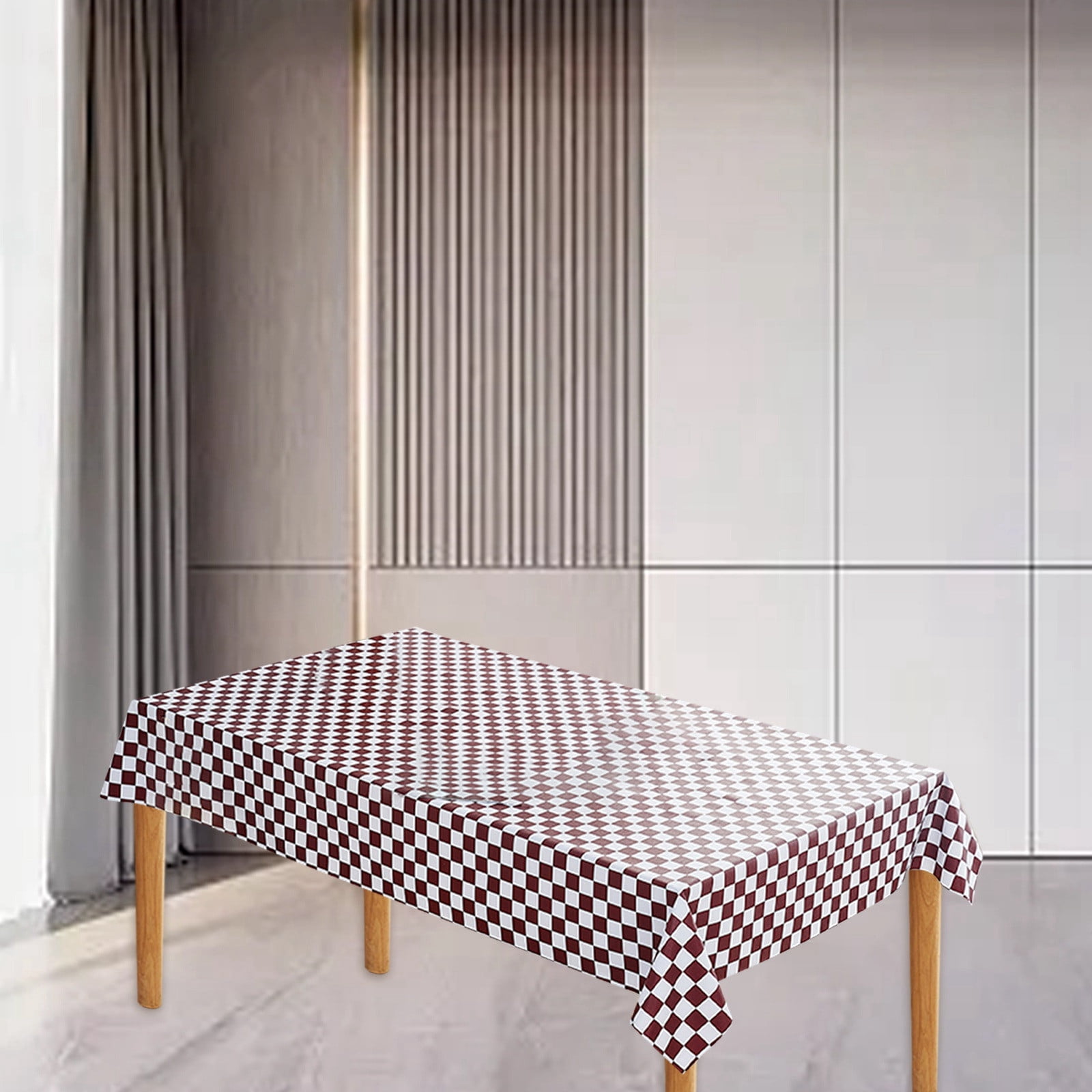 Checkerboard Tablecloth And Oil Proof Wash In Desk Table Cloth End