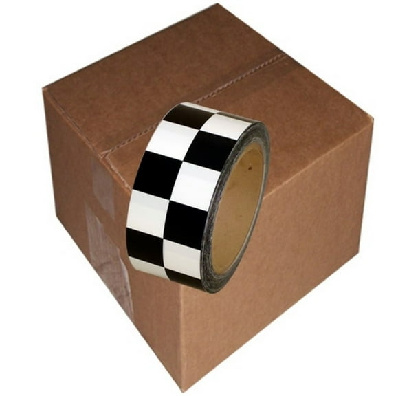Checkerboard Vinyl Tape 2" X 36 Yard Roll Black / White (24 Roll/Case)