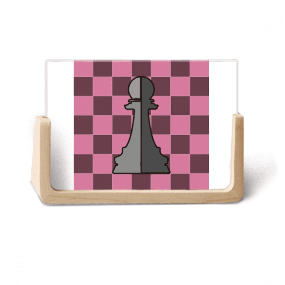 Checkerboard White Word Chess Photo Wooden Photo Frame Tabletop Display