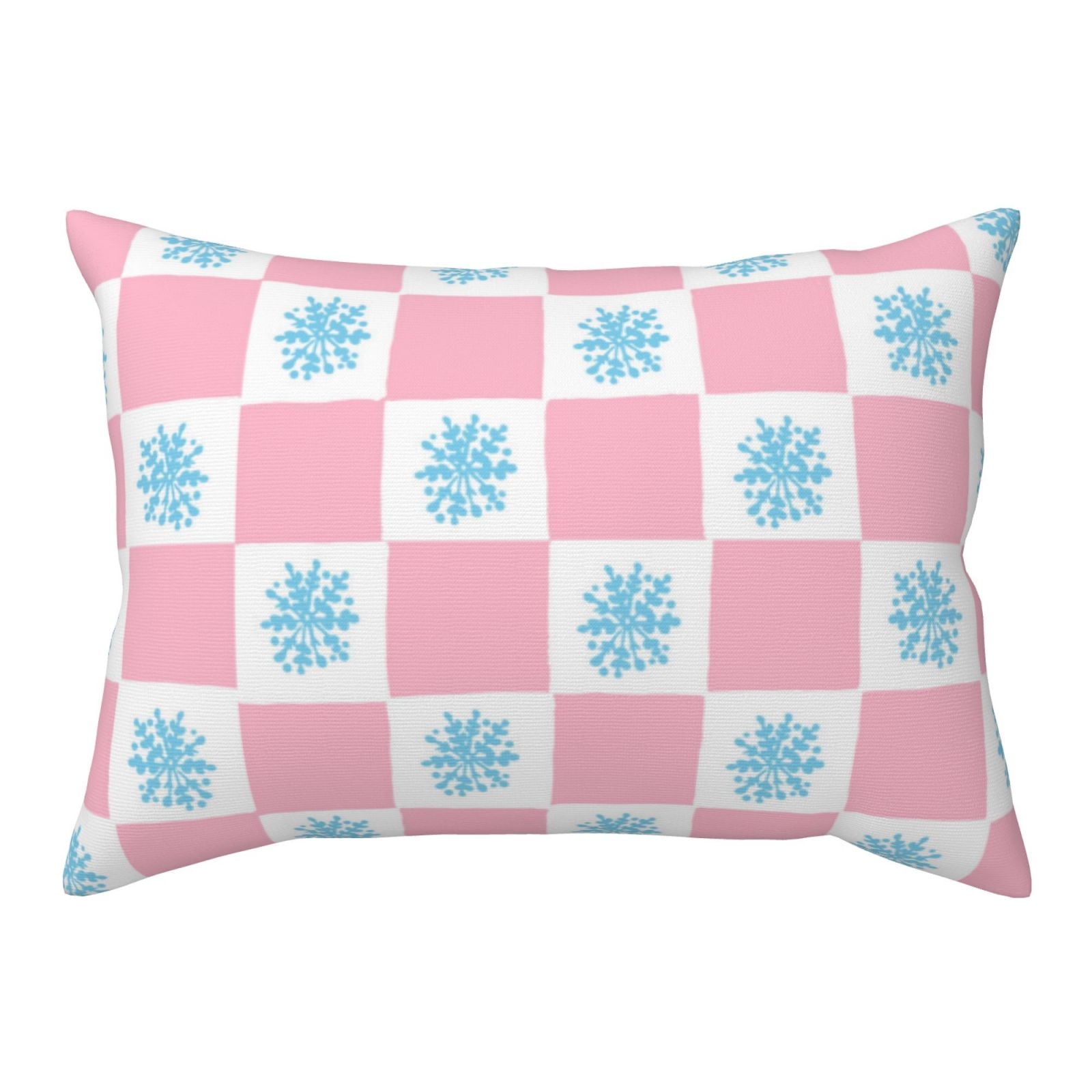 Checkerboard With Snowflake Super Soft Pillow Case 20x26, Breathable