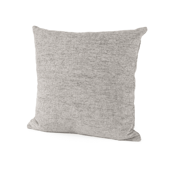 Checkerboard Woven Cotton Square Throw Pillow Gray - Indoor Jacquard Design, Viscose Blend, Polyester Fill