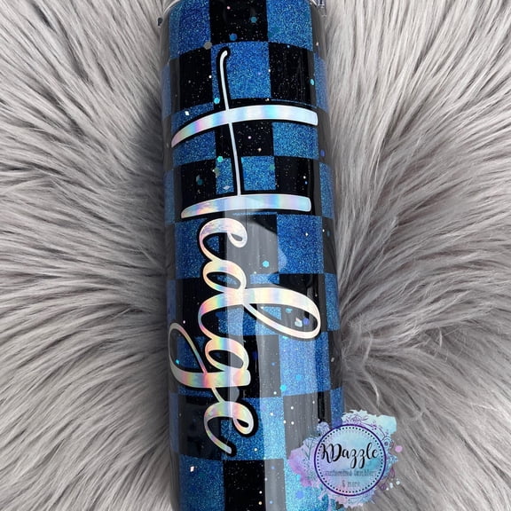 Checkered 20 oz Tumbler: Custom tumbler