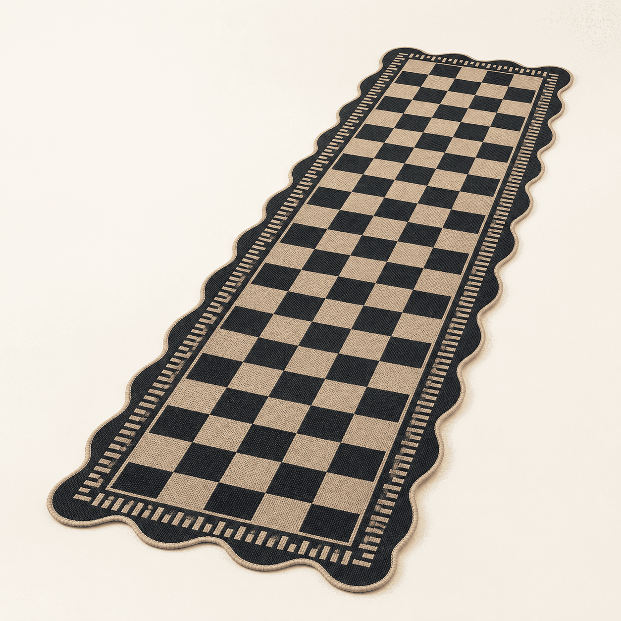 Checkered 2x6 Kitchen Runner Rug Washable Rugs For Entryway Non Slip ...