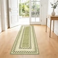 thumbnail image 1 of Checkered Area Rug 2x6, No Slip Washable Rug, Modern Bedroom Rug Under Bed Ultra Carpet, Low-Pile Rugs for Living Room Bedroom Dining Room, Green, 1 of 7