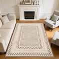 thumbnail image 1 of Checkered Area Rug 8x10, No Slip Washable Rug, Modern Bedroom Rug Under Bed Ultra Carpet, Low-Pile Rugs for Living Room Bedroom Dining Room, Brown, 1 of 7