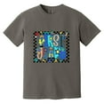 thumbnail image 1 of Checkered Back To School Boy First Grade Funny Student Gift Comfort Color T-Shirt, 1 of 4
