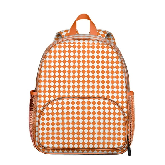 Checkered Backpack Backpack for School,Cute School Bag,Schoolbag with Adjustable Shoulder Straps & Padded Back,13.8"x11.4"x6"