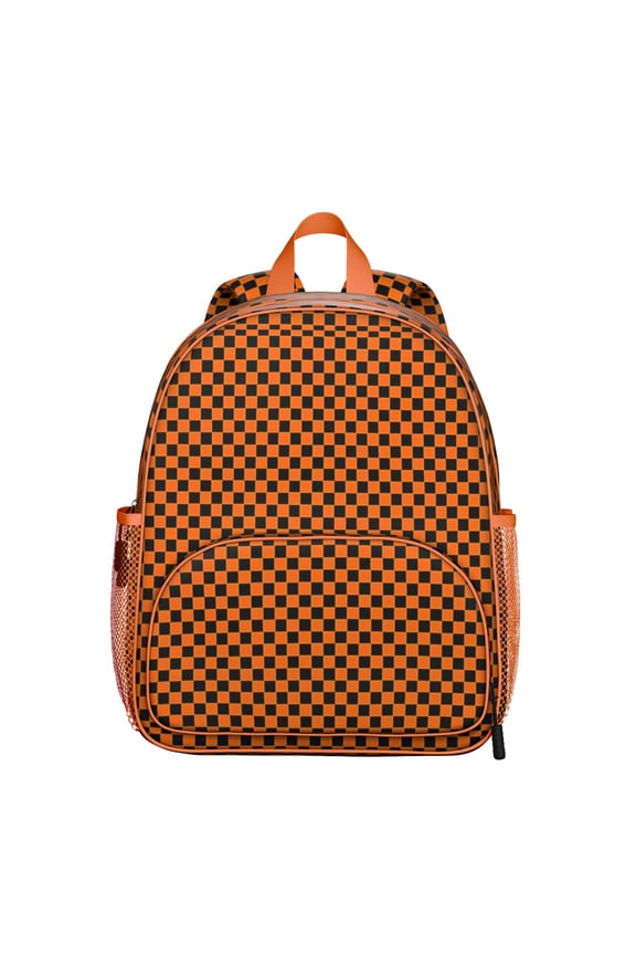 Checkered Backpack Backpack for School,Cute School Bag,Schoolbag with Adjustable Shoulder Straps & Padded Back,13.8"x11.4"x6"