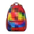 thumbnail image 1 of Checkered Backpack for School,Cute School Bag,Schoolbag with Adjustable Shoulder Straps & Padded Back,15.3"x11"x6.7", 1 of 6