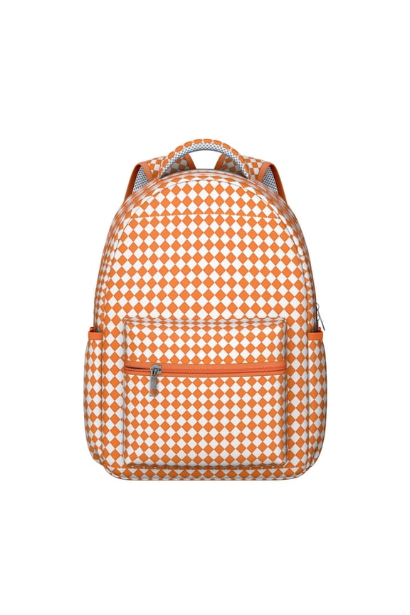 Checkered Backpack for School,Cute School Bag,Schoolbag with Adjustable Shoulder Straps & Padded Back,15.3"x11"x7.1".