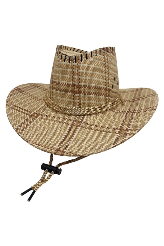 Checkered Baseball Cap with Cord Trucker Mesh Hat for Outdoor Casual Wear, Breathable and Sun Protective