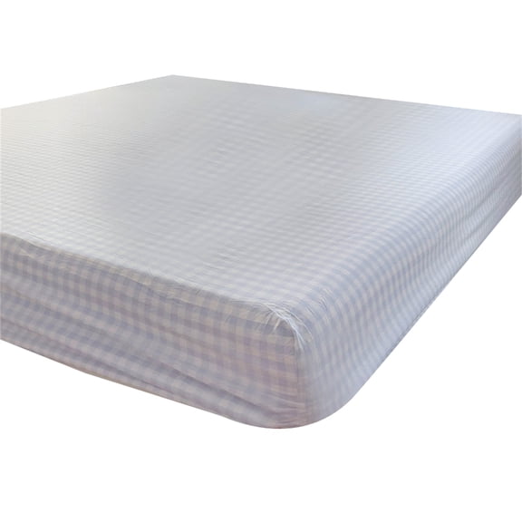 Checkered Bedsheet Cotton Printeds Lattices Fitteds Sheet Elastics Corners for Secure Mattress Coverage
