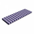 thumbnail image 1 of Checkered Bench Pad, Classical Vintage Design with Vibrant Colors Scottish Tartan Tile, HR Foam Cushion with Decorative Fabric Cover, 45" x 15" x 2", Maroon Royal Blue White, by Ambesonne, 1 of 3