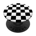 Checkered Black And White Checkerboard Pattern Style PopSockets PopGrip
